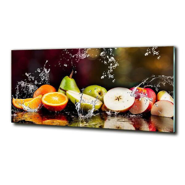 Wall art on glass Fruit and water