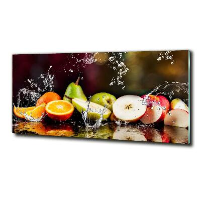 Wall art on glass Fruit and water