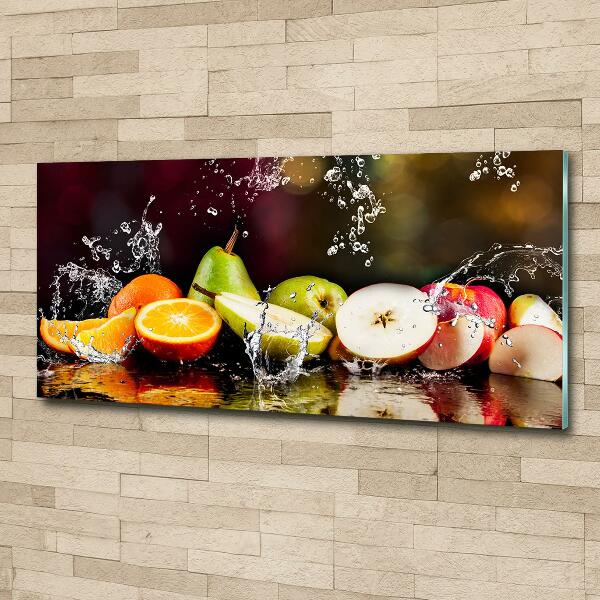 Wall art on glass Fruit and water