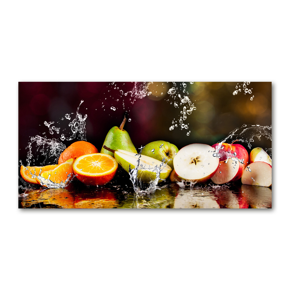 Wall art on glass Fruit and water