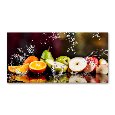 Wall art on glass Fruit and water