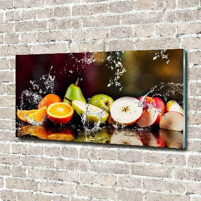 Wall art on glass Fruit and water