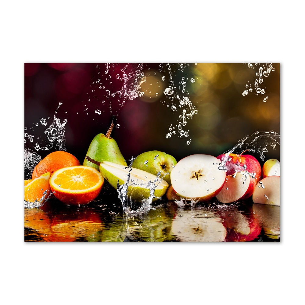 Wall art on glass Fruit and water