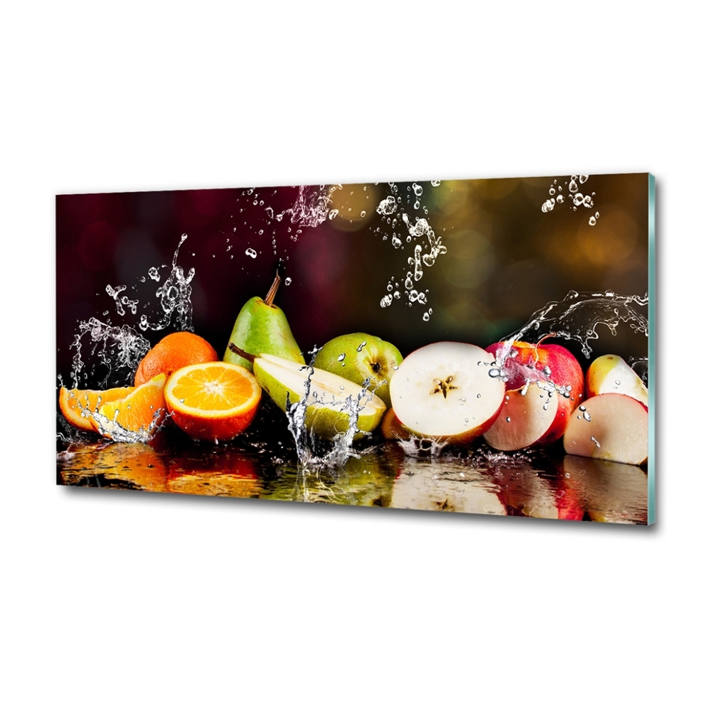 Wall art on glass Fruit and water