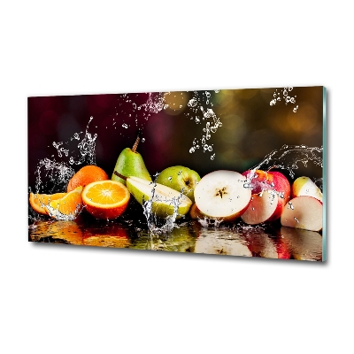 Wall art on glass Fruit and water