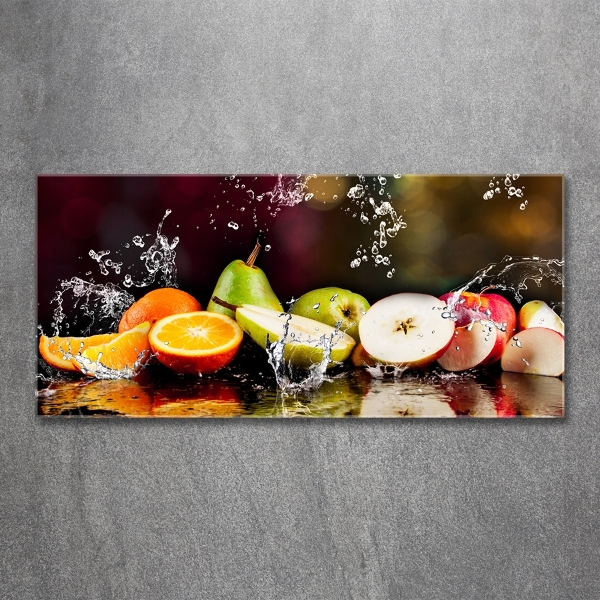 Wall art on glass Fruit and water