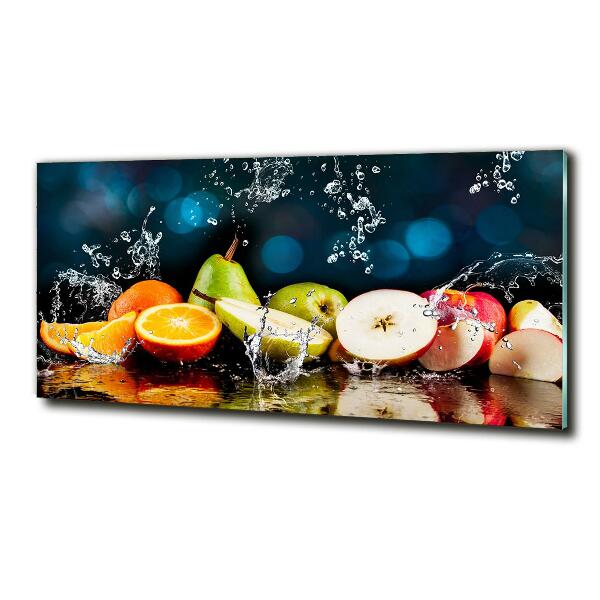 Glass art print Fruit and water