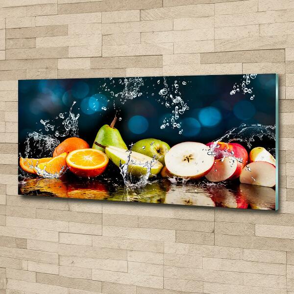 Glass art print Fruit and water