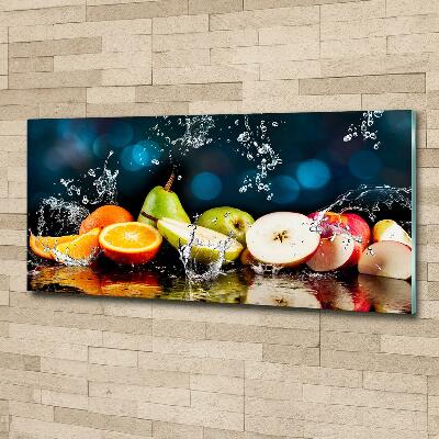 Glass art print Fruit and water