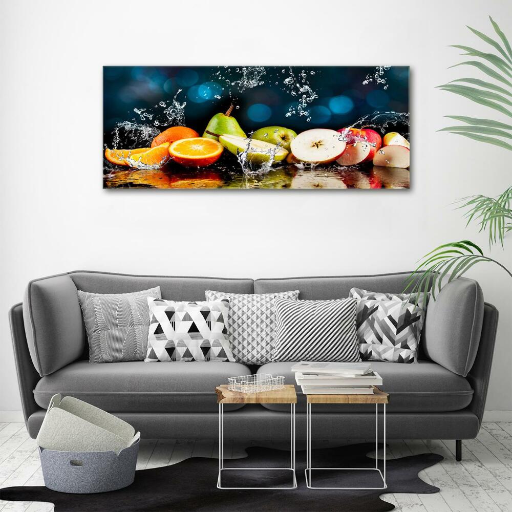 Glass art print Fruit and water