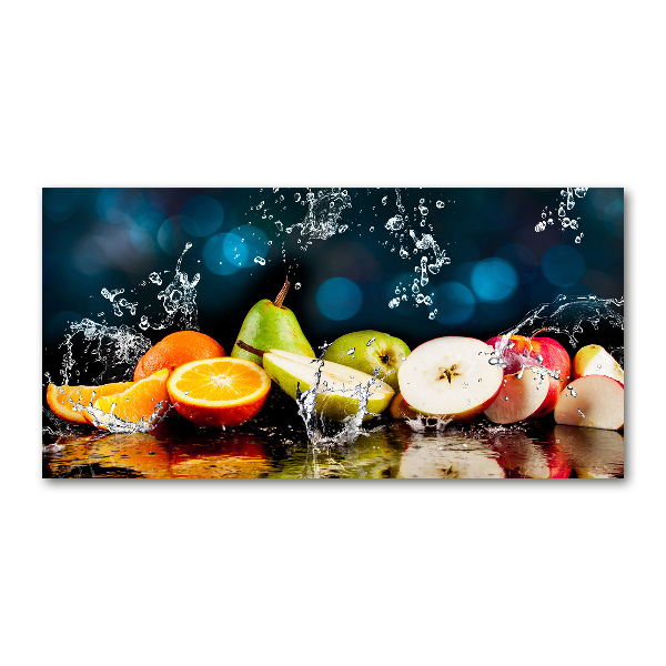 Glass art print Fruit and water