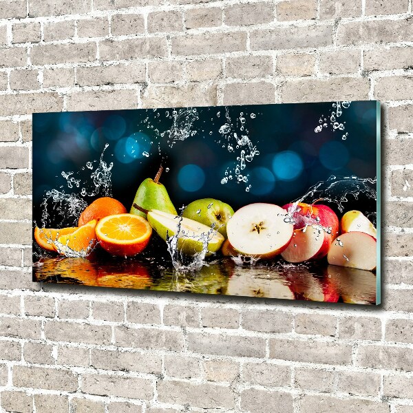 Glass art print Fruit and water