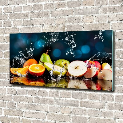 Glass art print Fruit and water