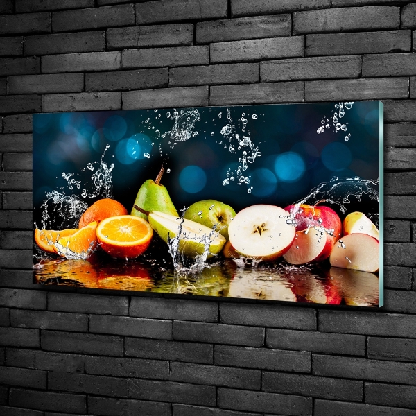 Glass art print Fruit and water