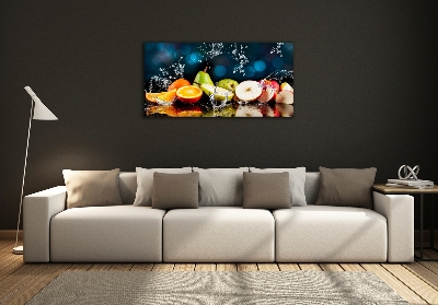 Glass art print Fruit and water