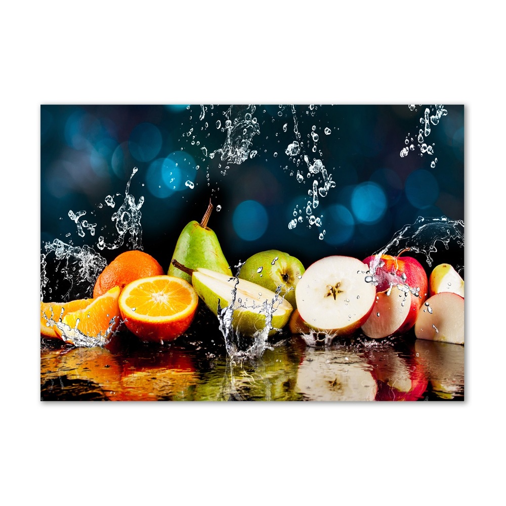 Glass art print Fruit and water