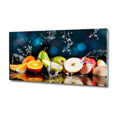 Glass art print Fruit and water