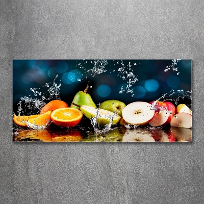 Glass art print Fruit and water