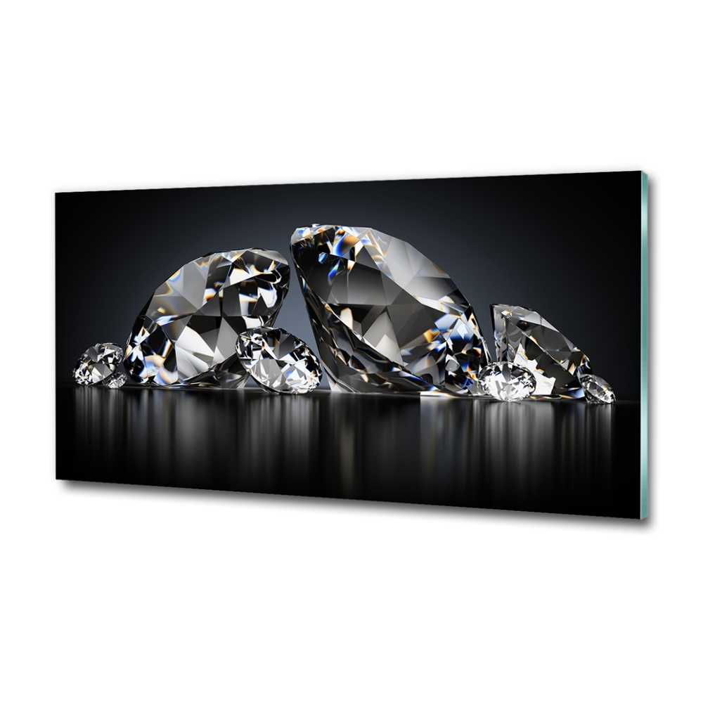 Glass art print Diamonds