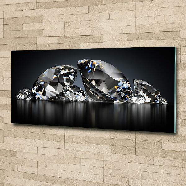 Glass art print Diamonds