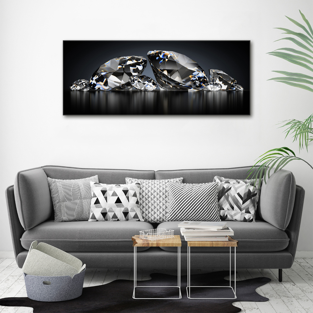 Glass art print Diamonds