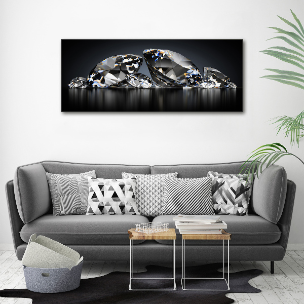 Glass art print Diamonds