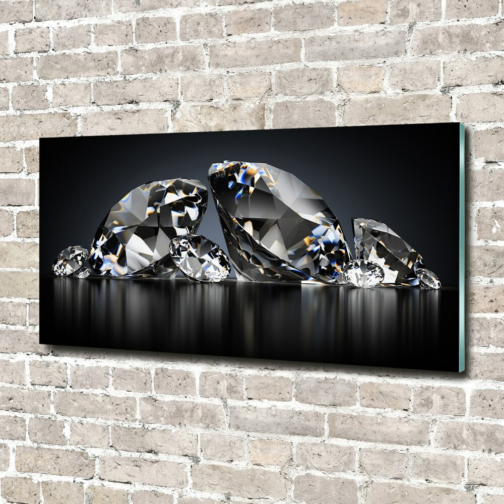 Glass art print Diamonds