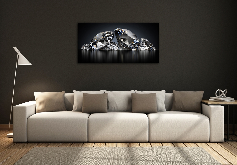 Glass art print Diamonds