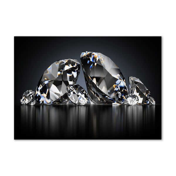 Glass art print Diamonds