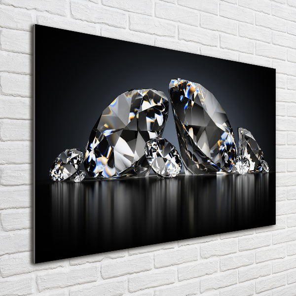 Glass art print Diamonds