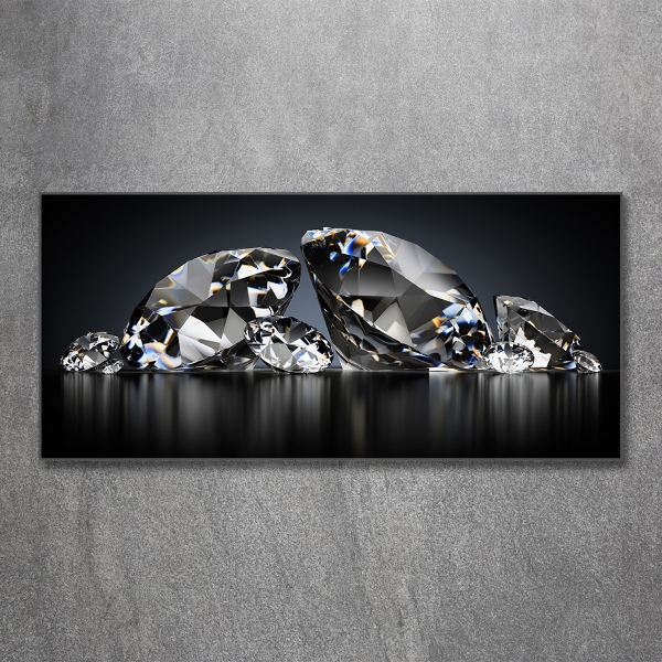 Glass art print Diamonds