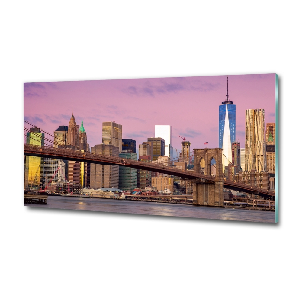 Glass art print Manhattan new york