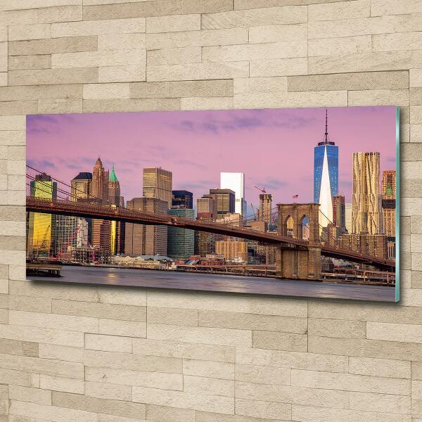 Glass art print Manhattan new york