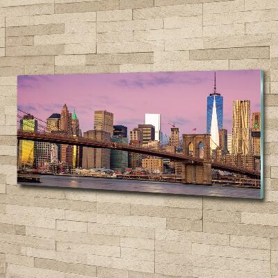 Glass art print Manhattan new york