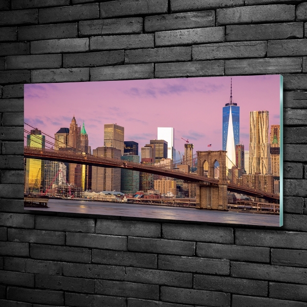 Glass art print Manhattan new york