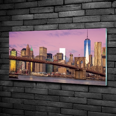 Glass art print Manhattan new york