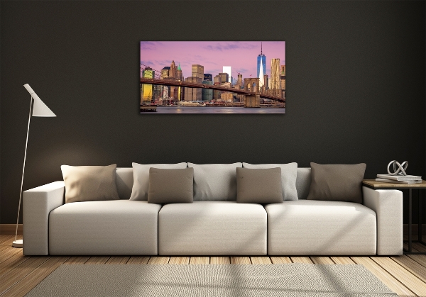 Glass art print Manhattan new york