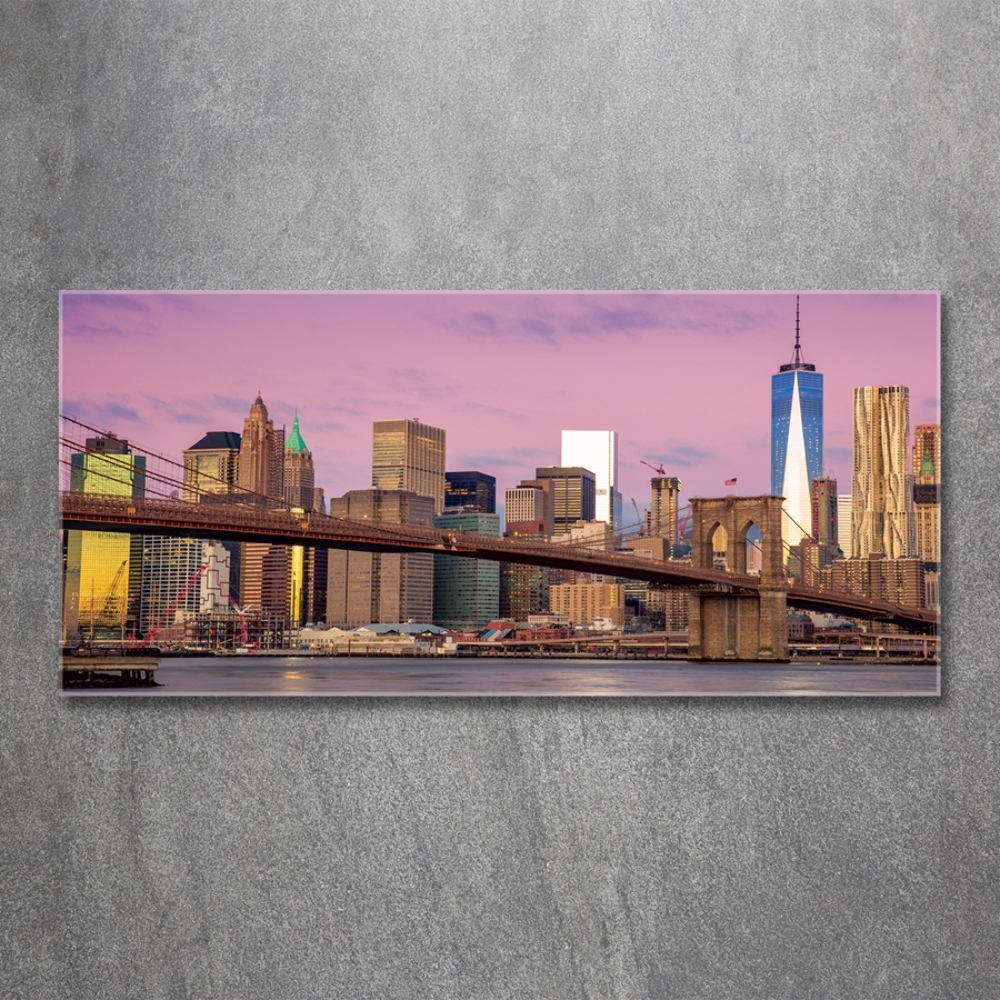 Glass art print Manhattan new york