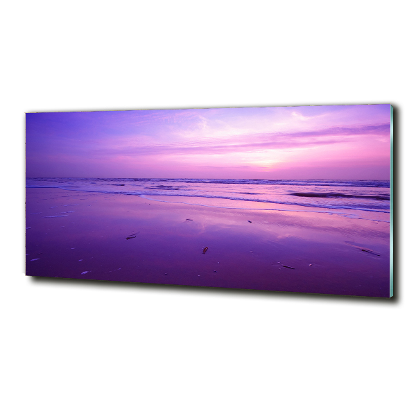 Wall art on glass Sunset sea