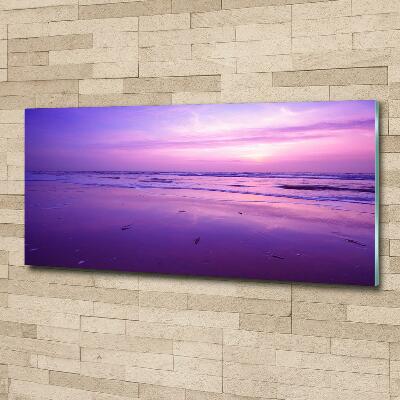 Wall art on glass Sunset sea