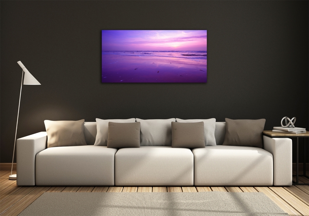 Wall art on glass Sunset sea