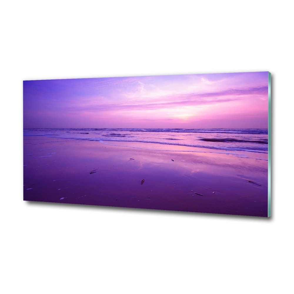 Wall art on glass Sunset sea