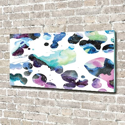 Printed glass wall art Colorful galaxy