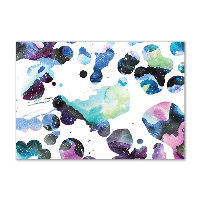 Printed glass wall art Colorful galaxy