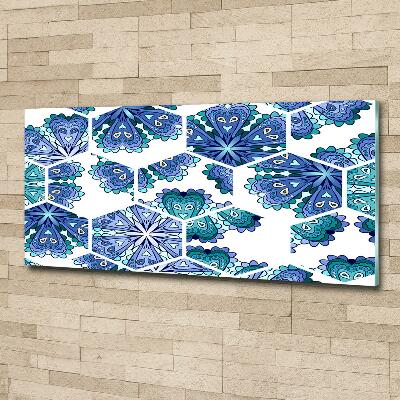 Printed glass wall art Elements of mandala