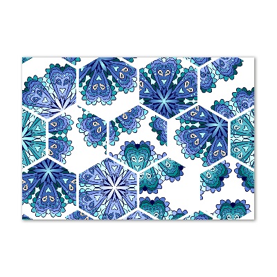 Printed glass wall art Elements of mandala