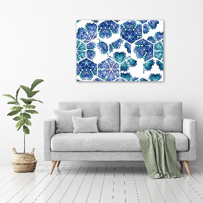 Printed glass wall art Elements of mandala