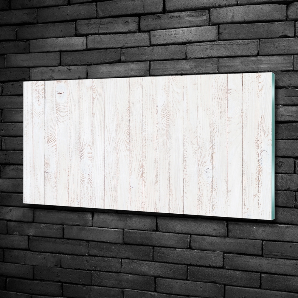 Glass wall art large Wooden background