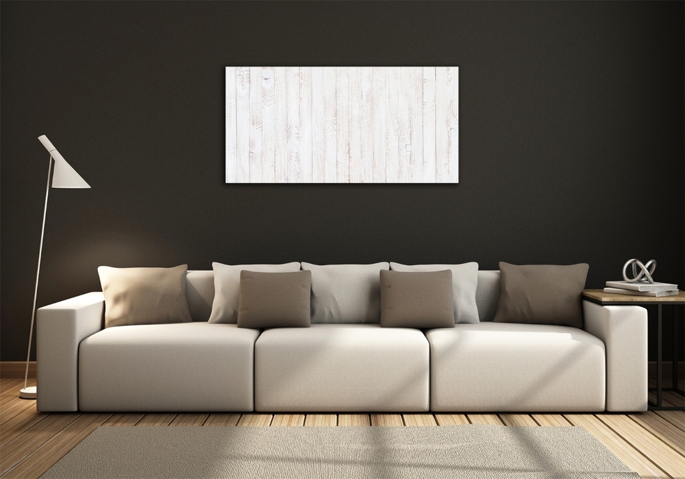 Glass wall art large Wooden background