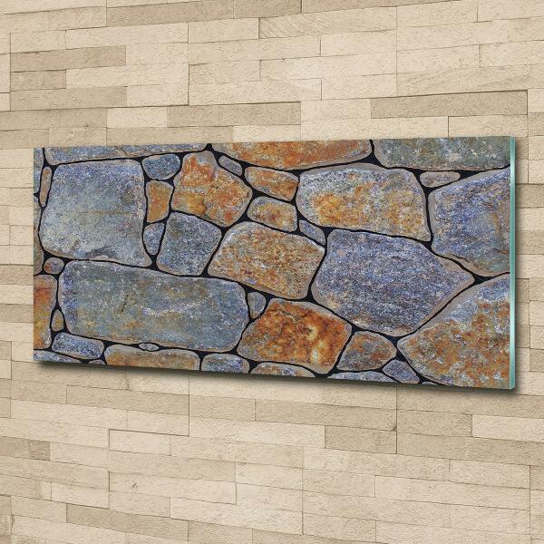 Glass wall art large Stones